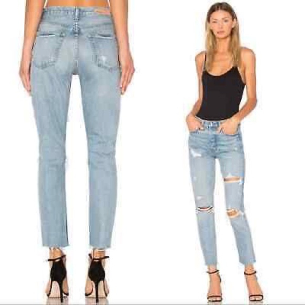 GRLFRND high waist Karolina skinny jeans in a little more love